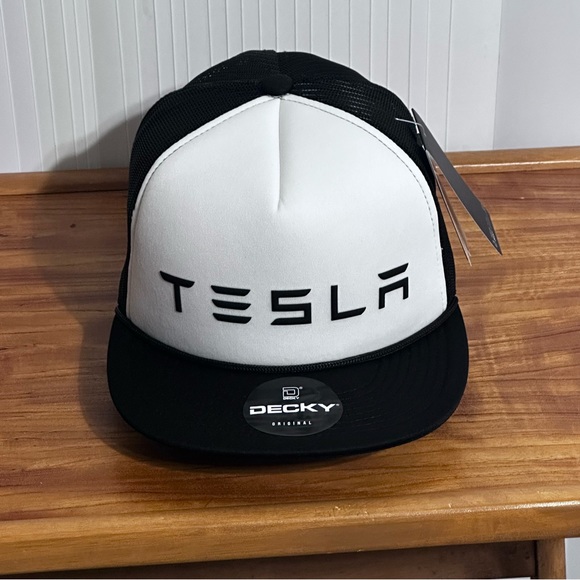 Tesla Motors Men's Trucker Snapback Hat One Size Fits Most Adult - Picture 8 of 9